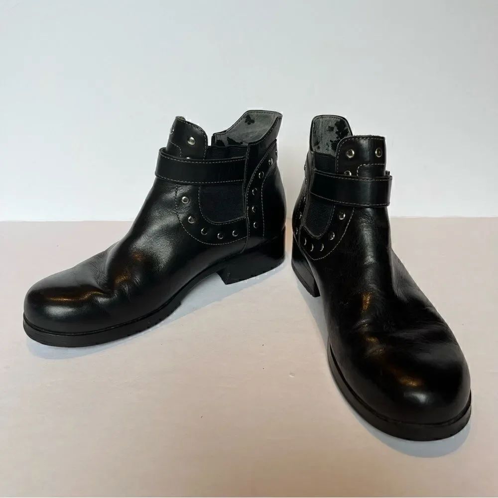 Women's Harley -Davidson Black Ankle Boots with Studs Size 7
